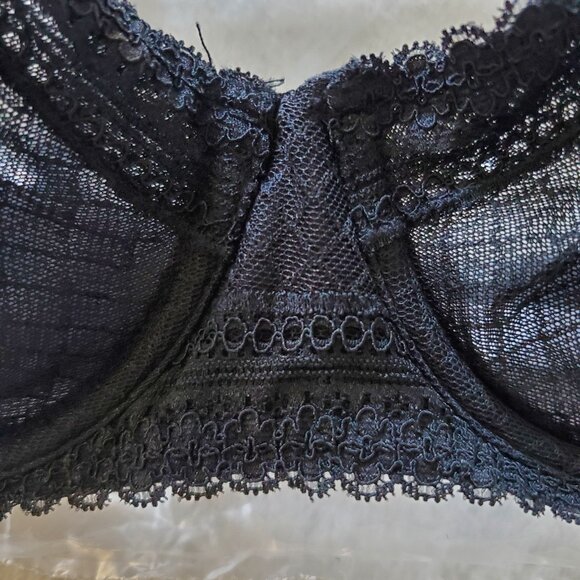 Apt. 9 Unlined Mesh and Lace Bra Black 34B - Picture 6 of 8